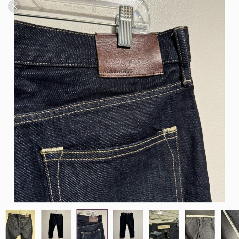Allsaints Ridge Dark Blue Jeans. - Picture 4 of 7